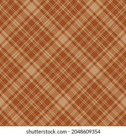 Orange Diagonal Plaid Tartan textured Seamless pattern design suitable for fashion textiles and graphics