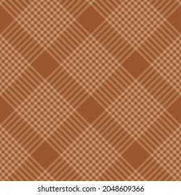 Orange Diagonal Plaid Tartan textured Seamless pattern design suitable for fashion textiles and graphics