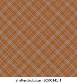 Orange Diagonal Plaid Tartan textured Seamless pattern design suitable for fashion textiles and graphics