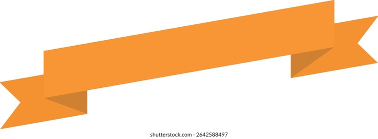 Orange Diagonal Ribbon Frame Illustration