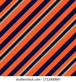 Orange diagonal striped seamless pattern background suitable for fashion textiles, graphics