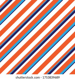 Orange diagonal striped seamless pattern background suitable for fashion textiles, graphics