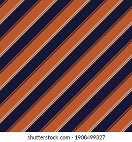 Orange diagonal striped seamless pattern background suitable for fashion textiles, graphics