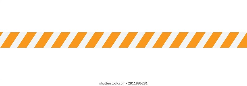 Orange diagonal warning stripe border. Industrial safety caution pattern. High visibility hazard tape.
