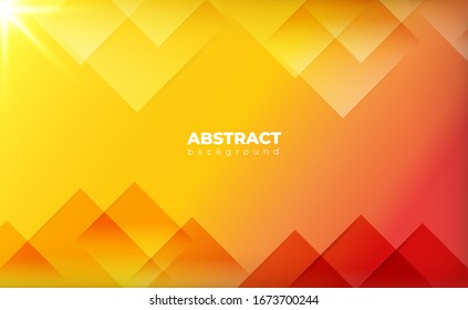 Orange diamond abstract background with shiny gradations