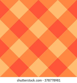 Orange Diamond Chessboard Background Vector Illustration