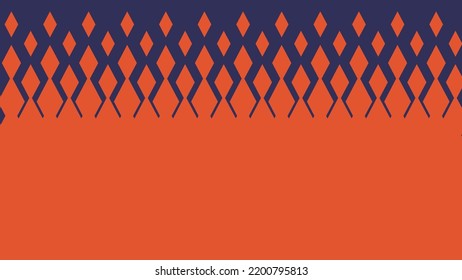 Orange diamond pattern wallpaper with a light brown background that gets bigger as you go down.