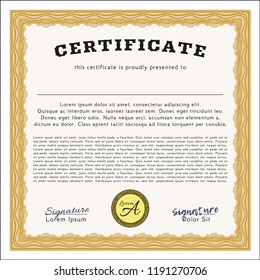 Orange Diploma. With quality background. Customizable, Easy to edit and change colors. Elegant design. 