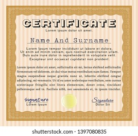 Orange Diploma. With quality background. Perfect design. Customizable, Easy to edit and change colors. 
