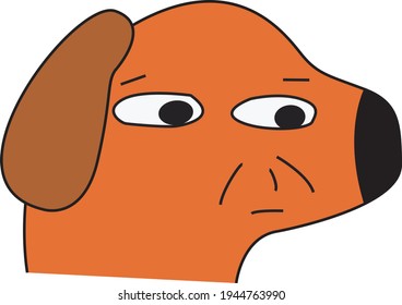 orangefarbener Hund Ausdrücke Nr. 14