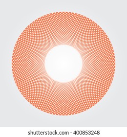 Orange donut dot design