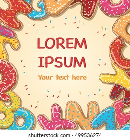 Orange donuts card