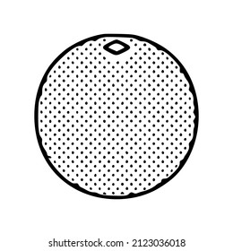 Icono de doodle naranja aislado en fondo blanco