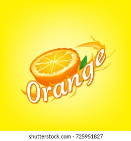 Orange doodle vector with Orange lettering, abstract vector design