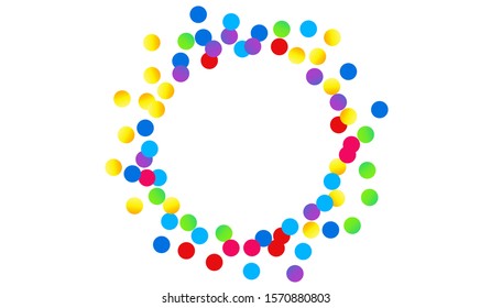 Orange Dot Celebration Texture. Flying Polka Banner. Decoration Background. Green Dot Decoration Texture. Circle Christmas Card.