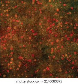 Orange dots gouache stone wallpaper