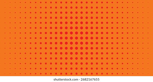 orange Dots halftone  color pattern gradient texture with technology digital background. Dots pop art comics with summer background.