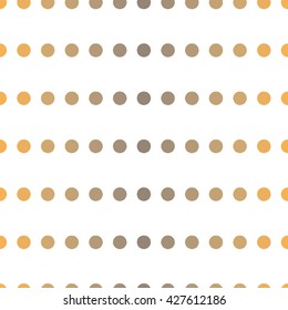 Orange dots on white background seamless pattern