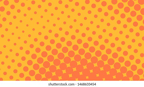Orange dotted background in retro pop art comic style