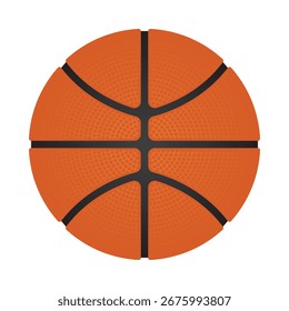Laranja pontilhada bola de basquete vetor ilustração em um fundo branco.