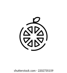 Orange Dotted Line Icon Vector Illustration Logo Template. Suitable For Many Purposes.