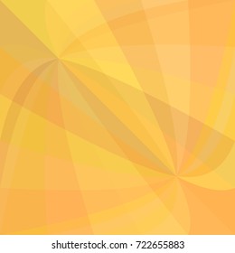 Orange double curved ray burst background - vector design from swirling rays