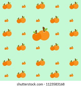 Orange double on green background