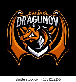 the orange dragon was looking at its large wings and a large tail with big toenails