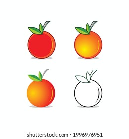 Orange drawing icon with sketch and coloring for illustration of children's book or other