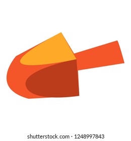 Orange dreidel icon. Cartoon of orange dreidel vector icon for web design isolated on white background