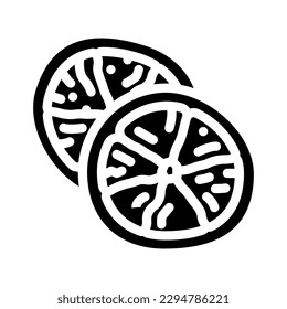 orange dried fruit glyph icon vector. orange dried fruit sign. isolated symbol illustration