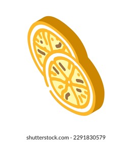 orange dried fruit isometric icon vector. orange dried fruit sign. isolated symbol illustration