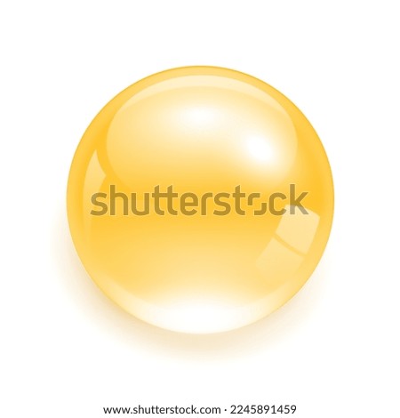 Orange drop water Isolated on white background. Collagen solution vitamins complex from nature. Beauty treatment nutrition skincare design. 3D Realistic Vector.