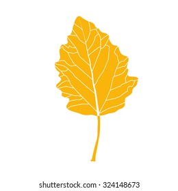 Orange, dry, leaf symbol  Autumn leaf icon