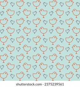 Orange duck beautiful pattern design seamless wallpaper vector illustration background