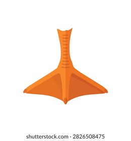 Orange Duck Webbed Foot Icon Isolated on White Background Vector Illustration for Nature and Wildlife
