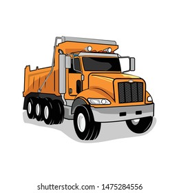 Tipper Truck Vector Illustration Stock Vector (Royalty Free) 1153006709 ...