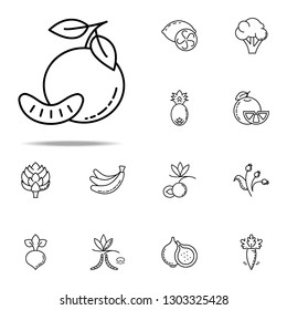 orange dusk style icon. Vegetables icons universal set for web and mobile