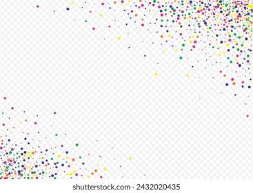 Orange Dust Decoration Transparent Background. Celebrate Dot Wallpaper. Carnaval Confetti Illustration. White Rain Celebration Card.