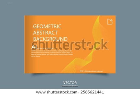 Orange Dynamic Wave Design. for AI-Themed Design 