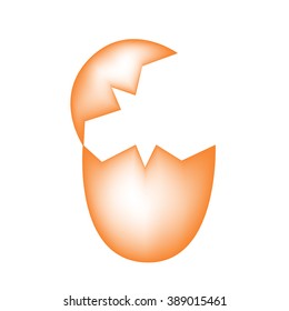 Orange easter egg broken