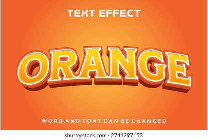 Orange editable text effect	 design template