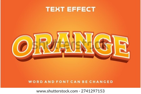 Orange editable text effect	 design template