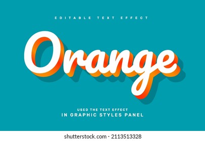 Orange editable text effect template