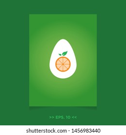 Orange and Egg Logo vector Eps. 10 Template. egg and Orange logo vector illustration template