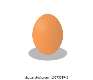 orange egg on white background