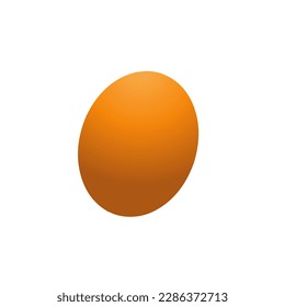 Orangefarbenes Ei auf weißem Hintergrund. Diese Vektorgrafik kann für Ihr Geschäft, Bildung, etc. verwendet werden.