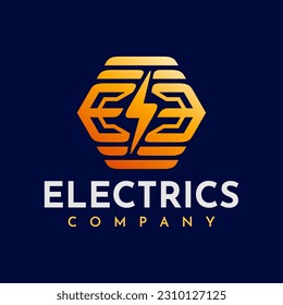 Orange electrical letter EE logo design vector. Modern thunder initial E EE logo.