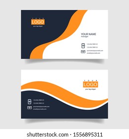 Orange elegant corporate card. - Vector
