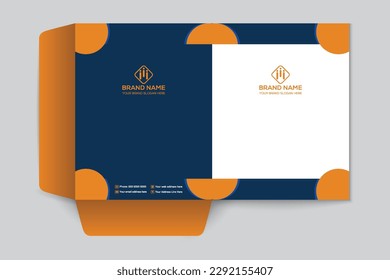 Orange elegant corporate presentation folder design